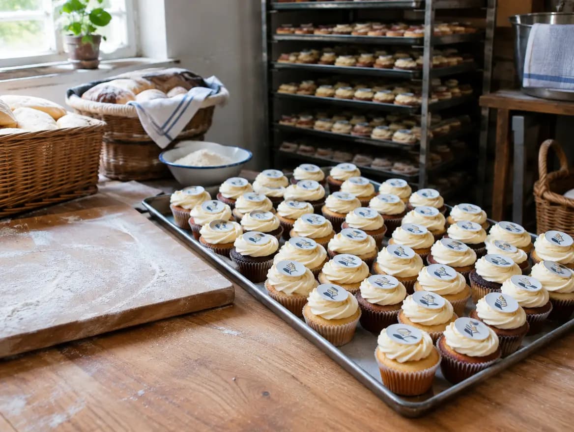 Cupcakes s firemním logem